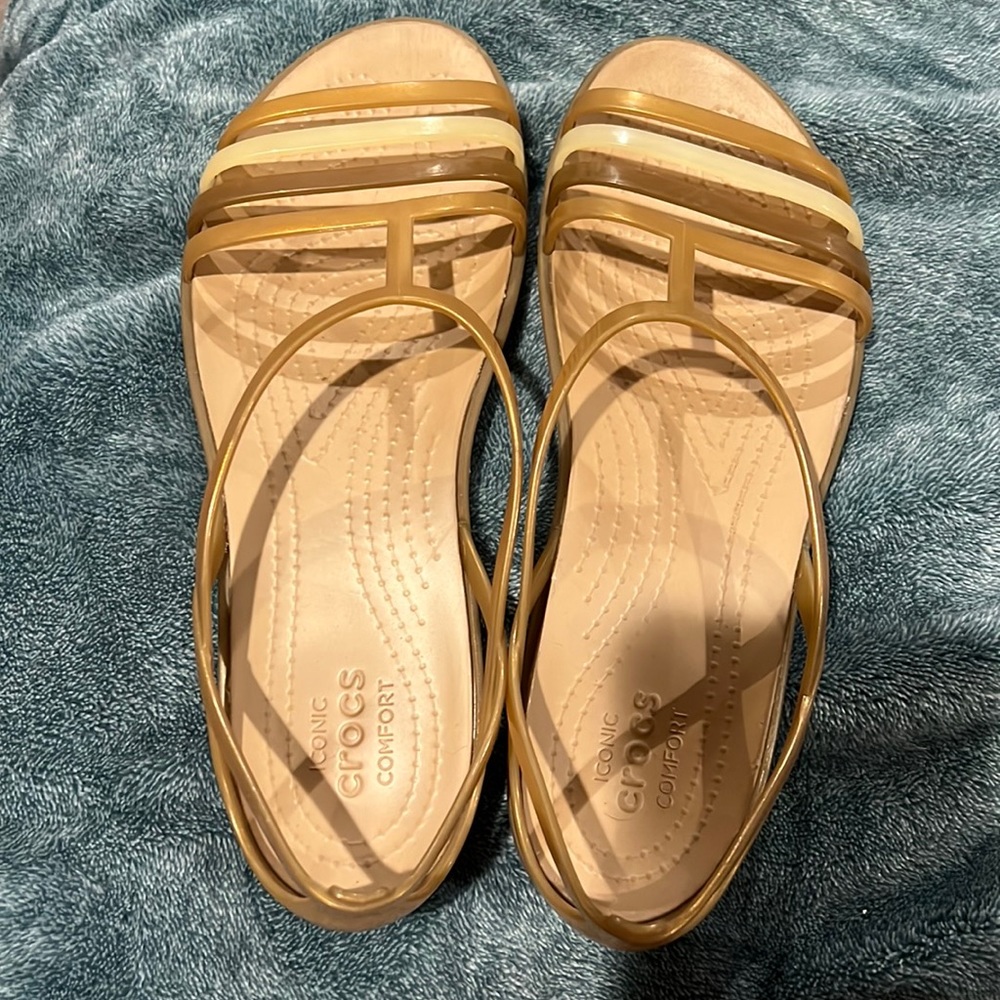 Gold Multi-tone Crocs Iconic Comfort